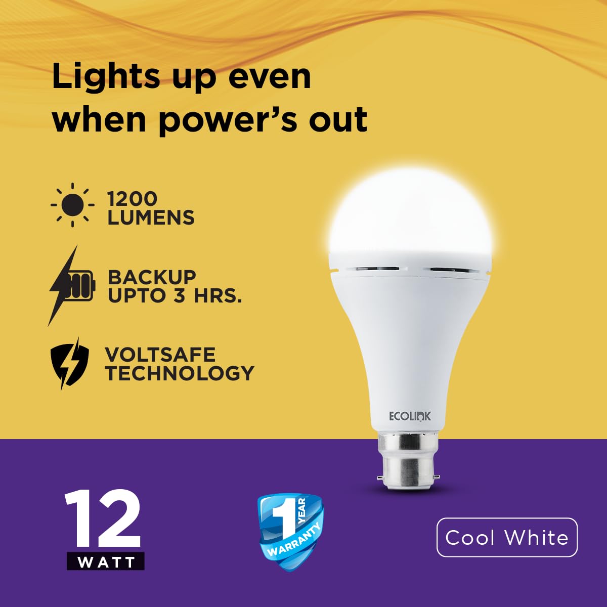 EcoLink 12 Watts Emergency Led Bulb